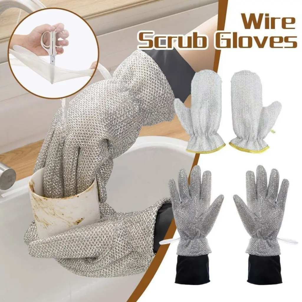 Wire Dish Washing Gloves