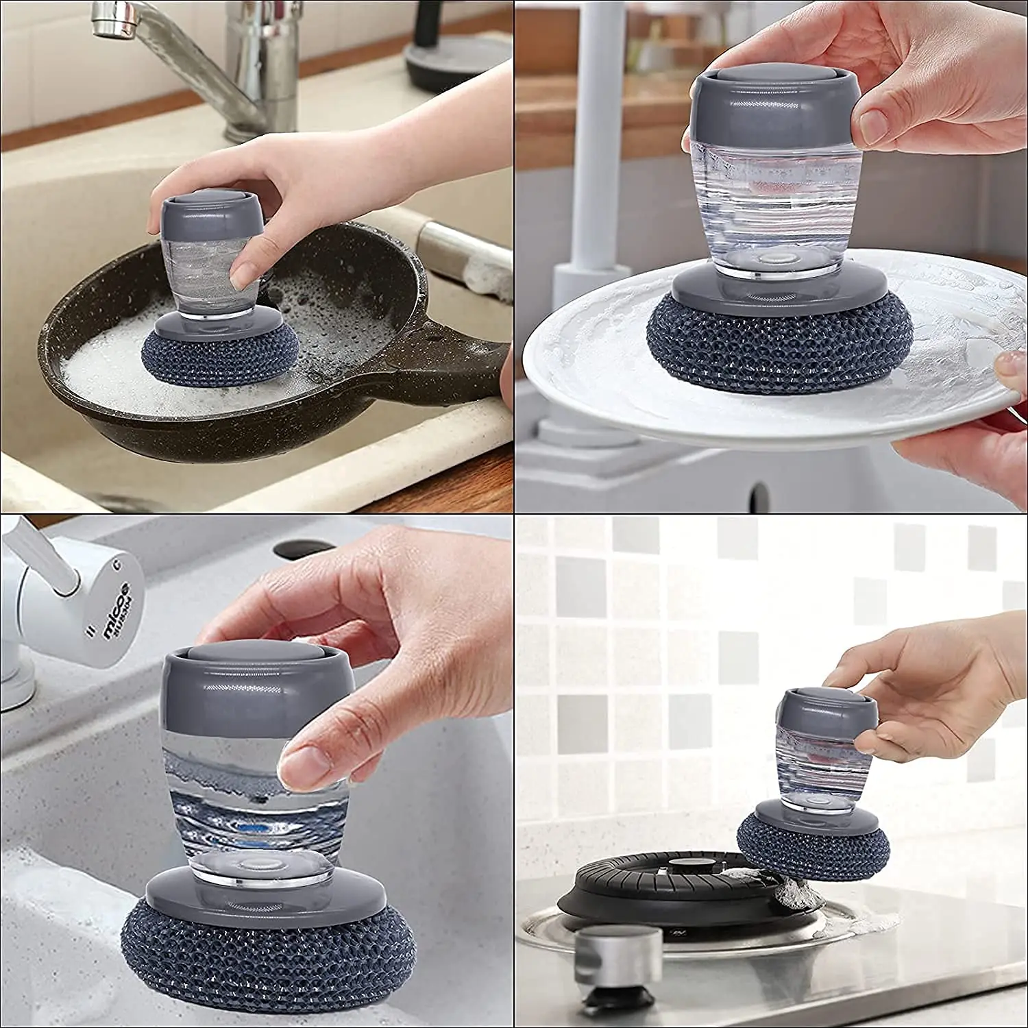 Soap Dispensing Plam Brush